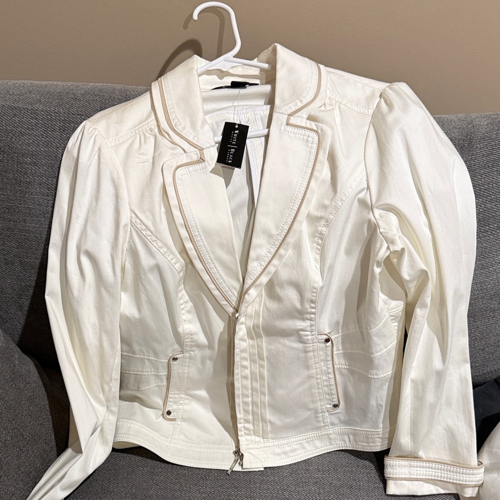 White House Black Market Cream Women's Blazer